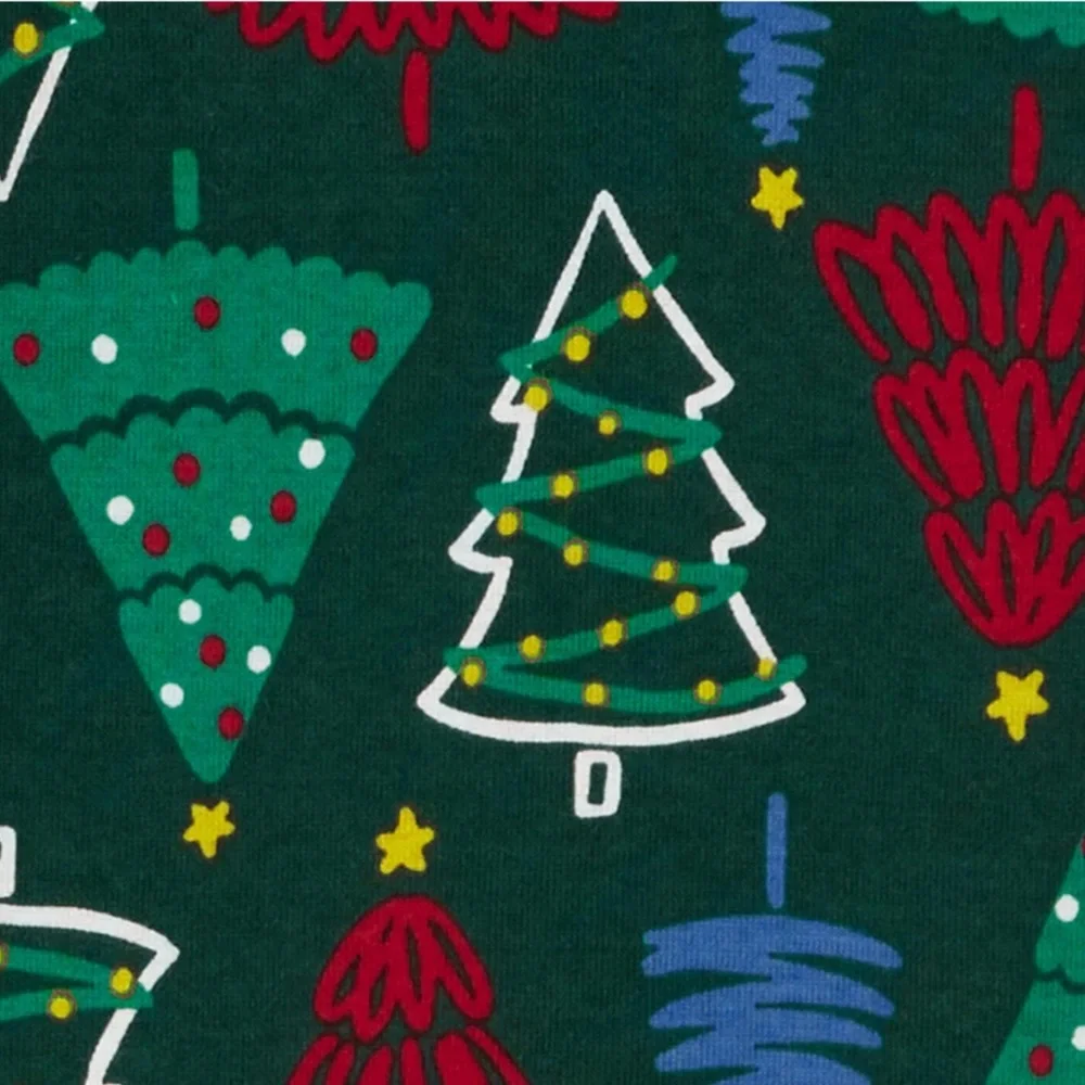 Carter’s Kids Christmas Trees Decorated Lights Winter Shirt and Pants Pajamas - Picture 2 of 2